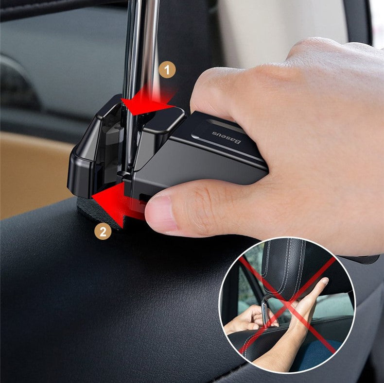 2 in 1 Car Phone Holder Hooks